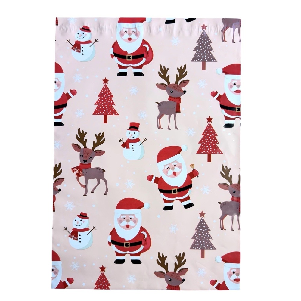 10‎ Poly Mailers 10x13 Shipping Envelopes Santa Self Seal Waterproof Polymaile